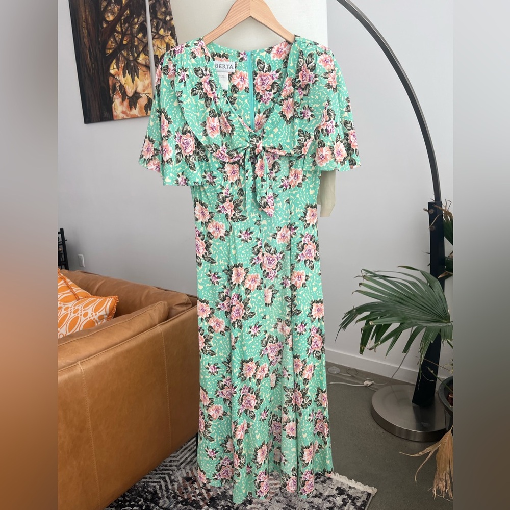 NWT Vintage Roberta Floral Print Midi Dress
